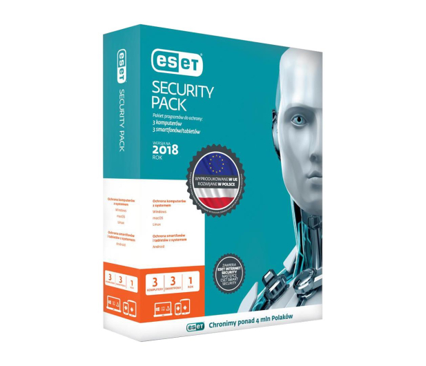 Eset Security Pack 3PC + 3smartfony (24m.) kontynuacja - 200654 - zdjęcie